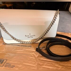 Kate Spade Two-Tone Crossbody Bag in Gray and Cream